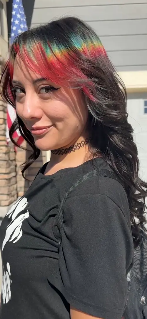 Looking for rainbow halo hair extensions that still look natural? This transformation combines rich,(..)