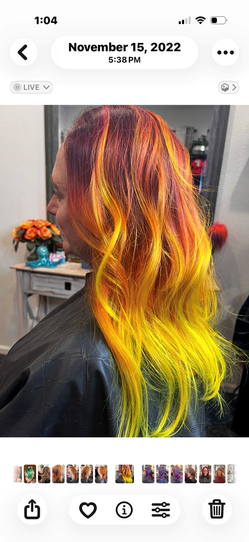 Phoenix Color Melt — a bold fashion color blend of deep red, fiery orange, and electric yellow. The (..)